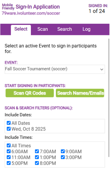 Friendly Sign In New: Mobile Friendly Sign In Application - ivolunteer.com